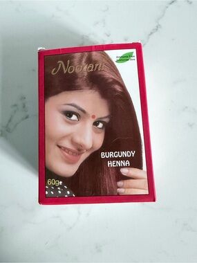 Noorani Burgundy Henna Hair Color - Rich Burgundy 6 packs